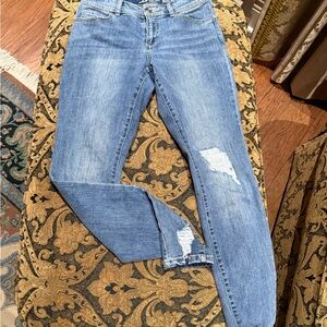 INC International Concepts Light Blue Distressed Jeans